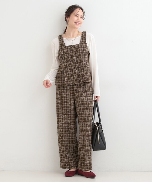 セール】【2点セット】着るだけで決まる クラシカルなツイード調