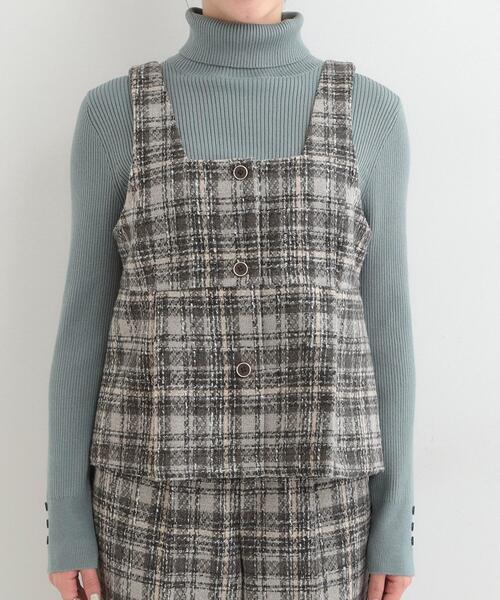 DRESKIP（ドレスキップ）の「【2点セット】着るだけで決まる クラシカルなツイード調 チェック柄セットアップ（セットアップ・レディース・ブラック系3/グレー系1/ダークブラウン系3・01/02/03/04）」の20枚目の写真