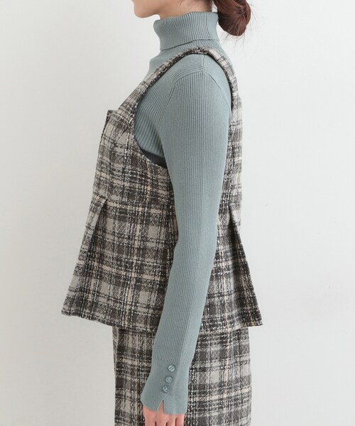 DRESKIP（ドレスキップ）の「【2点セット】着るだけで決まる クラシカルなツイード調 チェック柄セットアップ（セットアップ・レディース・ブラック系3/グレー系1/ダークブラウン系3・01/02/03/04）」の19枚目の写真