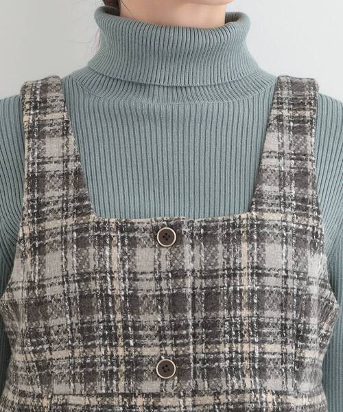 DRESKIP（ドレスキップ）の「【2点セット】着るだけで決まる クラシカルなツイード調 チェック柄セットアップ（セットアップ・レディース・ブラック系3/グレー系1/ダークブラウン系3・01/02/03/04）」の17枚目の写真