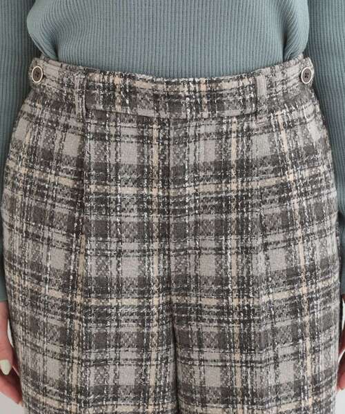 DRESKIP（ドレスキップ）の「【2点セット】着るだけで決まる クラシカルなツイード調 チェック柄セットアップ（セットアップ・レディース・ブラック系3/グレー系1/ダークブラウン系3・01/02/03/04）」の11枚目の写真