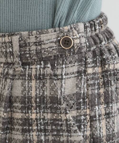 DRESKIP（ドレスキップ）の「【2点セット】着るだけで決まる クラシカルなツイード調 チェック柄セットアップ（セットアップ・レディース・ブラック系3/グレー系1/ダークブラウン系3・01/02/03/04）」の9枚目の写真
