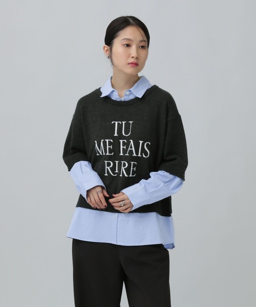 LEPSIM（レプシィム）の「12ゲージドッキングロゴプルオーバー　634222（ニット/セーター・レディース・ブラウン/グレー/ブラック・FREE）」の4枚目の写真