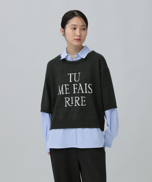 LEPSIM（レプシィム）の「12ゲージドッキングロゴプルオーバー　634222（ニット/セーター・レディース・ブラウン/グレー/ブラック・FREE）」の6枚目の写真