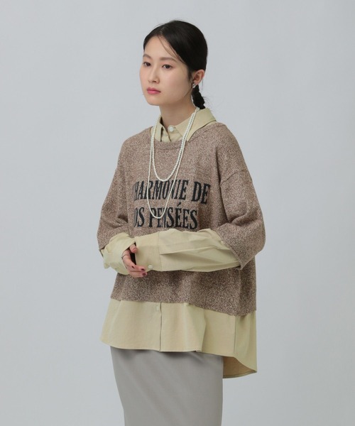 LEPSIM（レプシィム）の「12ゲージドッキングロゴプルオーバー　634222（ニット/セーター・レディース・ブラウン/グレー/ブラック・FREE）」の18枚目の写真