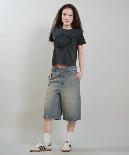 DC（ディーシー）の「DC/ディーシー  レディース ミニT 26 WS HIDDEN SS ムラサキ限定 LST261319M（Tシャツ/カットソー・レディース・ライトピンク/ライトブルー/スミクロ・S/M）」の6枚目の写真