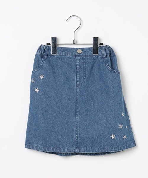 BAYFLOW（ベイフロー）の「[インナーパンツ付♪]スター刺繍デニムスカート(KIDS)（デニムスカート・キッズ・ブルー/ライトブルー・150cm/140cm/130cm/120cm/110cm）」の8枚目の写真