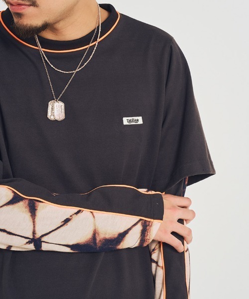 EFFECTEN（エフェクテン）の「mlt5578-Fake layered L-S Tee カットソー(efsal-21)（Tシャツ/カットソー・メンズ・ホワイト×ブルー/グレー系その他・FREE）」の6枚目の写真