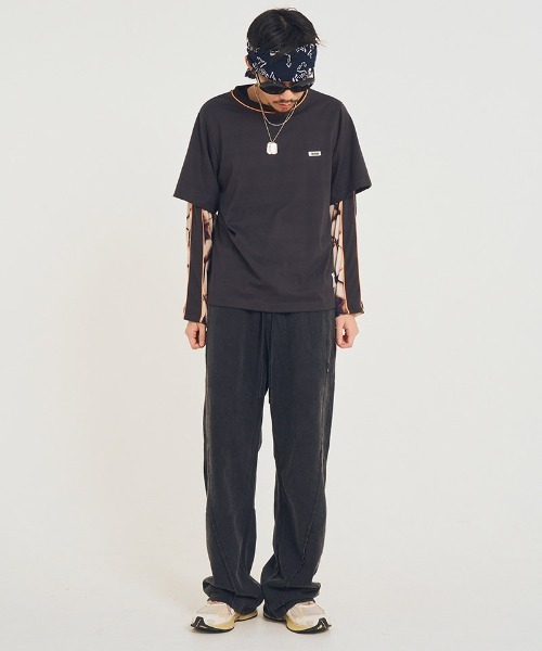 EFFECTEN（エフェクテン）の「mlt5578-Fake layered L-S Tee カットソー(efsal-21)（Tシャツ/カットソー・メンズ・ホワイト×ブルー/グレー系その他・FREE）」の7枚目の写真