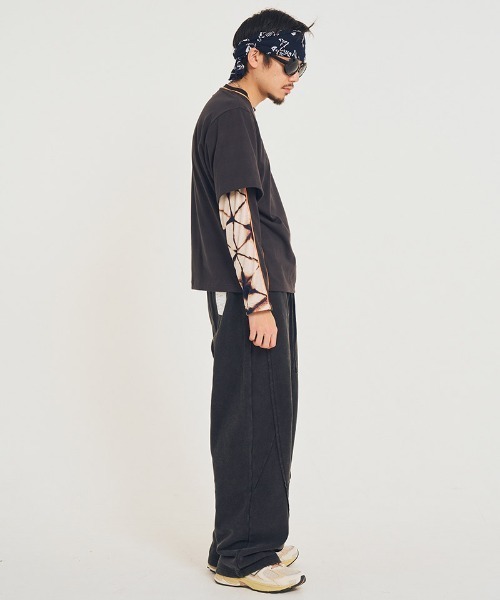 EFFECTEN（エフェクテン）の「mlt5578-Fake layered L-S Tee カットソー(efsal-21)（Tシャツ/カットソー・メンズ・ホワイト×ブルー/グレー系その他・FREE）」の8枚目の写真