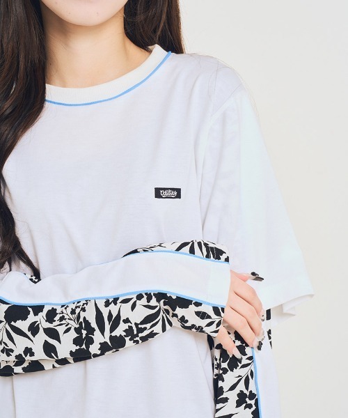 EFFECTEN（エフェクテン）の「mlt5578-Fake layered L-S Tee カットソー(efsal-21)（Tシャツ/カットソー・メンズ・ホワイト×ブルー/グレー系その他・FREE）」の11枚目の写真