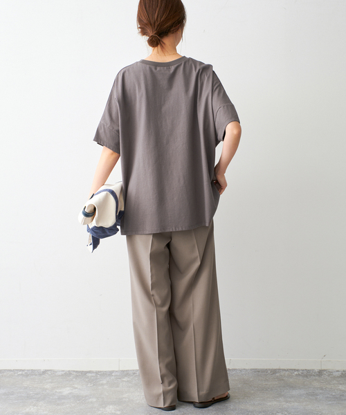 Spick & Span（スピックアンドスパン）の「《WEB限定/追加》GOOD ROCK SPEED / グッドロックスピード フォトドルマンTシャツ（Tシャツ/カットソー・レディース・ブラック系その他/ブラウン/ホワイト・FREE）」の12枚目の写真