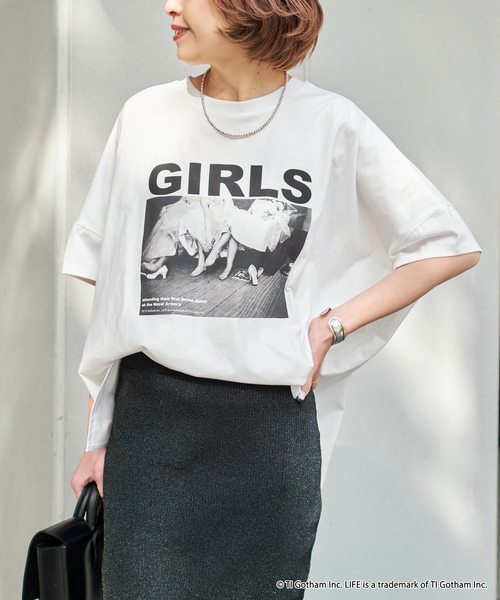 Spick & Span（スピックアンドスパン）の「《WEB限定/追加》GOOD ROCK SPEED / グッドロックスピード フォトドルマンTシャツ（Tシャツ/カットソー・レディース・ブラック系その他/ブラウン/ホワイト・FREE）」の14枚目の写真