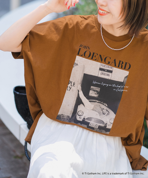 Spick & Span（スピックアンドスパン）の「《WEB限定/追加》GOOD ROCK SPEED / グッドロックスピード フォトドルマンTシャツ（Tシャツ/カットソー・レディース・ブラック系その他/ブラウン/ホワイト・FREE）」の22枚目の写真
