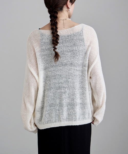 etoll.（エトル）の「モヘアタッチボートネックニット（Tシャツ/カットソー・レディース・ピンク/イエロー/チャコール/アイボリー・FREE）」の21枚目の写真