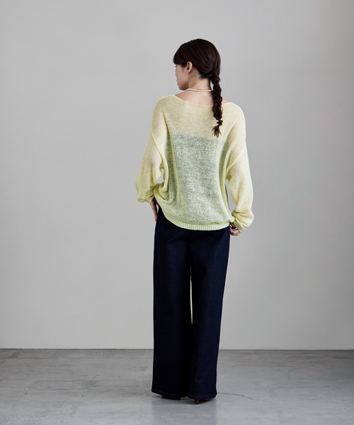 etoll.（エトル）の「モヘアタッチボートネックニット（Tシャツ/カットソー・レディース・ピンク/イエロー/チャコール/アイボリー・FREE）」の13枚目の写真