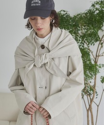 ANGIE（アンジー）の「スカーフ付きミドル丈ステンカラーコート（ステンカラーコート）」