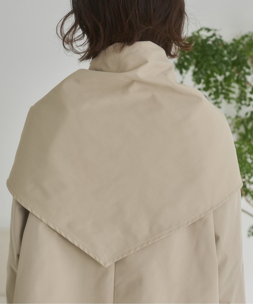 ANGIE（アンジー）の「スカーフ付きミドル丈ステンカラーコート（ステンカラーコート・レディース・アイボリー/ブラック/ライトベージュ・FREE）」の16枚目の写真