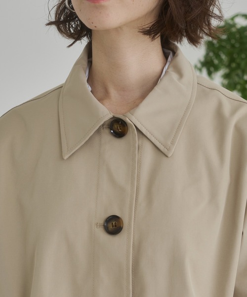 ANGIE（アンジー）の「スカーフ付きミドル丈ステンカラーコート（ステンカラーコート・レディース・アイボリー/ブラック/ライトベージュ・FREE）」の17枚目の写真