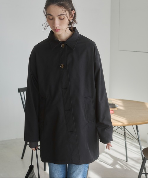 ANGIE（アンジー）の「スカーフ付きミドル丈ステンカラーコート（ステンカラーコート・レディース・アイボリー/ブラック/ライトベージュ・FREE）」の7枚目の写真