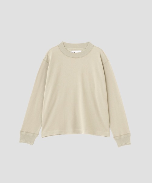 MHL.（エムエイチエル）の「FINE COTTON RIB JERSEY（Tシャツ/カットソー・レディース・ブラック/オフホワイト/ベージュ・2）」の3枚目の写真