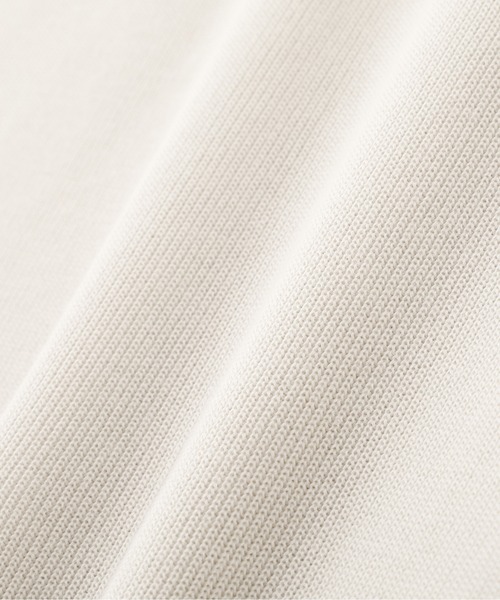 MHL.（エムエイチエル）の「FINE COTTON RIB JERSEY（Tシャツ/カットソー・レディース・ブラック/オフホワイト/ベージュ・2）」の8枚目の写真