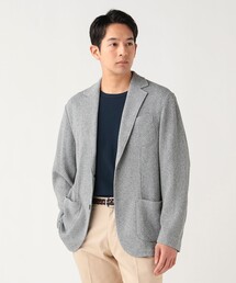 【6/18値下げ】強撚ヘリンボーン ニットジャケット
