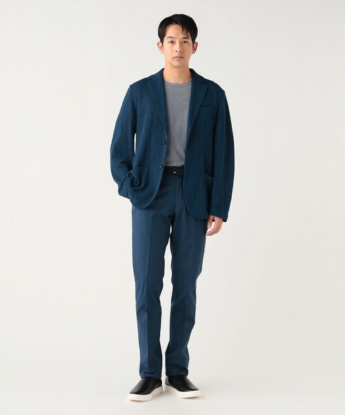 BEAMS HEART(ビームスハート)の「【6/18値下げ】強撚ヘリンボーン ニットジャケット(テーラードジャケット・メンズ・グレー/ブルー・SMALL/X-LARGE/MEDIUM/LARGE)」の10枚目の写真
