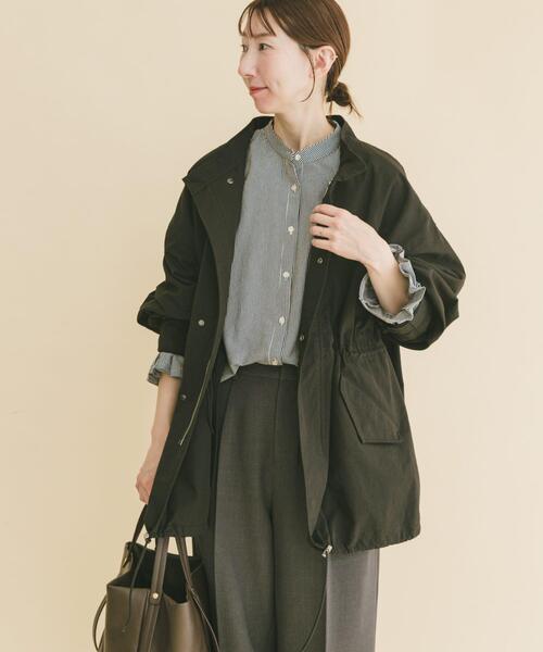 ITEMS URBANRESEARCH（アイテムズ アーバンリサーチ）の「ミリタリーモッズコート（モッズコート・レディース・ブラック/カーキ・FREE）」の13枚目の写真