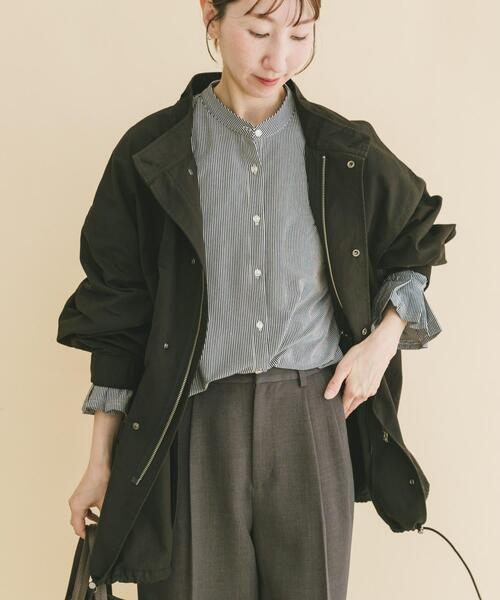 ITEMS URBANRESEARCH（アイテムズ アーバンリサーチ）の「ミリタリーモッズコート（モッズコート・レディース・ブラック/カーキ・FREE）」の15枚目の写真