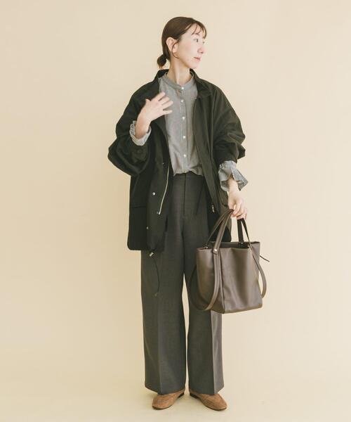 ITEMS URBANRESEARCH（アイテムズ アーバンリサーチ）の「ミリタリーモッズコート（モッズコート・レディース・ブラック/カーキ・FREE）」の17枚目の写真