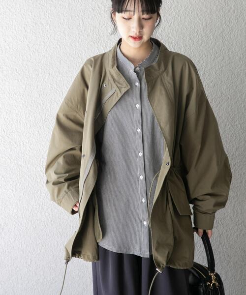 ITEMS URBANRESEARCH（アイテムズ アーバンリサーチ）の「ミリタリーモッズコート（モッズコート・レディース・ブラック/カーキ・FREE）」の22枚目の写真