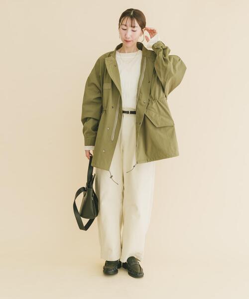 ITEMS URBANRESEARCH（アイテムズ アーバンリサーチ）の「ミリタリーモッズコート（モッズコート・レディース・ブラック/カーキ・FREE）」の3枚目の写真