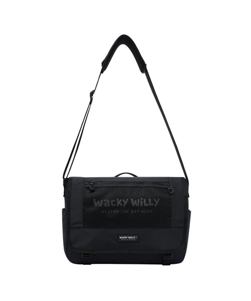 Wacky WiLLy（ワッキーウィリー）の「[26SS] FLIGHT V2 MESSENGER BAG（メッセンジャーバッグ・メンズ・ブラック/アイボリー・FREE）」の3枚目の写真