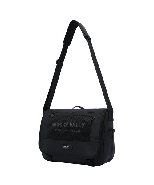 Wacky WiLLy（ワッキーウィリー）の「[26SS] FLIGHT V2 MESSENGER BAG（メッセンジャーバッグ・メンズ・ブラック/アイボリー・FREE）」の4枚目の写真