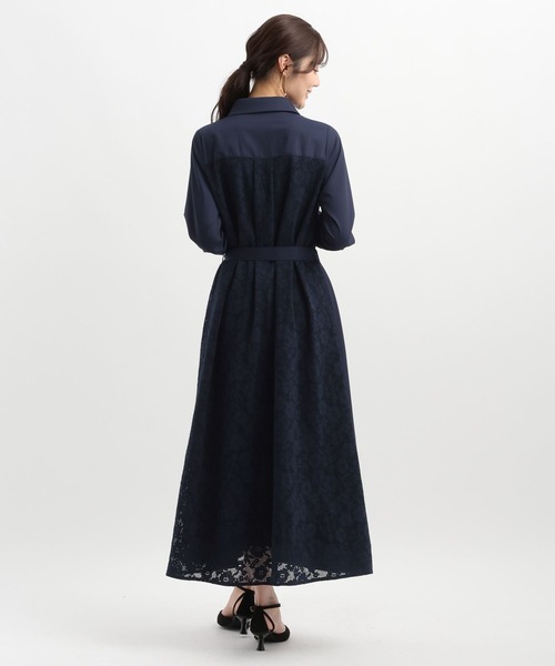 Andemiu(アンデミュウ)の「バックレースシャツワンピース644046(シャツワンピース・レディース・ブルー/ベージュ/ネイビー・FREE)」の22枚目の写真