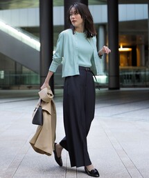 ANY SIS（エニィスィス）の「スマートビューティストレッチベルト ワイドパンツ（その他パンツ）」