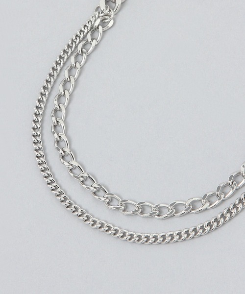 JEANASIS（ジーナシス）の「チャンキーMIXチェーンネックレス/638291（ネックレス・レディース・ゴールド/シルバー・FREE）」の5枚目の写真