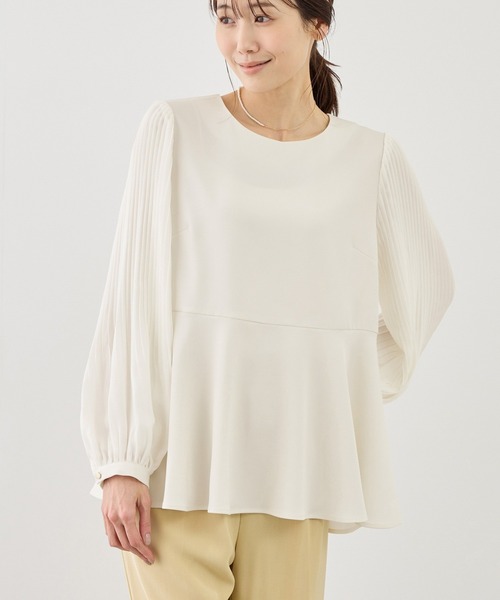 袖プリーツフレアブラウス（シャツ/ブラウス）｜ROPE' PICNIC（ロペ