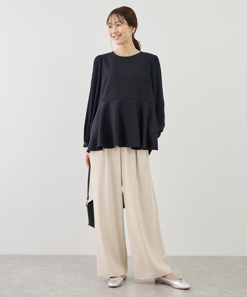 ROPE' PICNIC(ロペピクニック)の「袖プリーツフレアブラウス(シャツ/ブラウス・レディース・ホワイト/ネイビー/グレー系その他・S/M)」の22枚目の写真