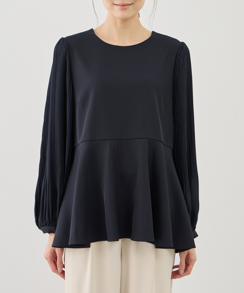 ROPE' PICNIC(ロペピクニック)の「袖プリーツフレアブラウス(シャツ/ブラウス・レディース・ホワイト/ネイビー/グレー系その他・S/M)」の14枚目の写真