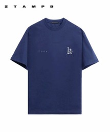 STAMPD（スタンプド）の「【STAMPD】LA 001 93 RELAXED TEE - VINTAGE WASHED / ネイビー×ホワイト [SLA-M4362TE]（Tシャツ/カットソー）」