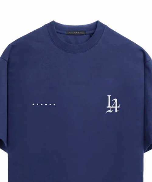 STAMPD（スタンプド）の「【STAMPD】LA 001 93 RELAXED TEE - VINTAGE WASHED / ネイビー×ホワイト [SLA-M4362TE]（Tシャツ/カットソー・メンズ・ネイビー・M/L/LL）」の7枚目の写真
