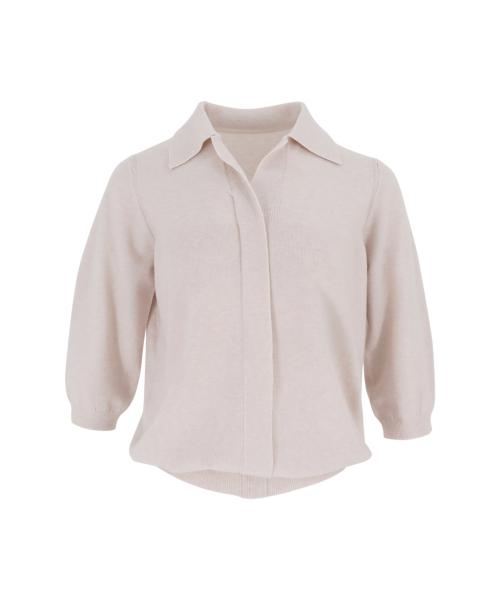 VASCARA(バスカラ)の「V Open Collar Neck Capri Knitwear (5colors)(ニット/セーター・レディース・ブラック/カーキ/ライトベージュ/ライトグレー/チェリーピンク・FREE)」の7枚目の写真