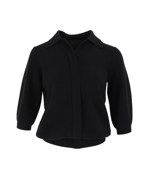 VASCARA(バスカラ)の「V Open Collar Neck Capri Knitwear (5colors)(ニット/セーター・レディース・ブラック/カーキ/ライトベージュ/ライトグレー/チェリーピンク・FREE)」の9枚目の写真