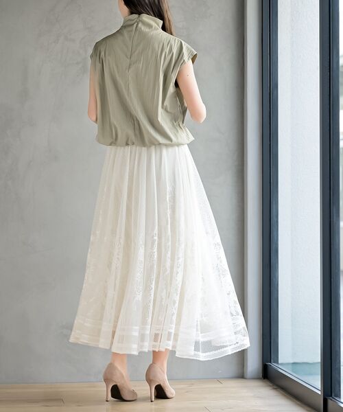 rps（アールピーエス）の「レースロングスカート（スカート・レディース・オフホワイト/ブラック/ブラック系その他2/ホワイト系その他2・フリー）」の7枚目の写真