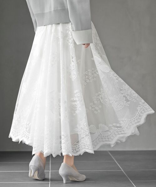 rps（アールピーエス）の「レースロングスカート（スカート・レディース・オフホワイト/ブラック/ブラック系その他2/ホワイト系その他2・フリー）」の20枚目の写真