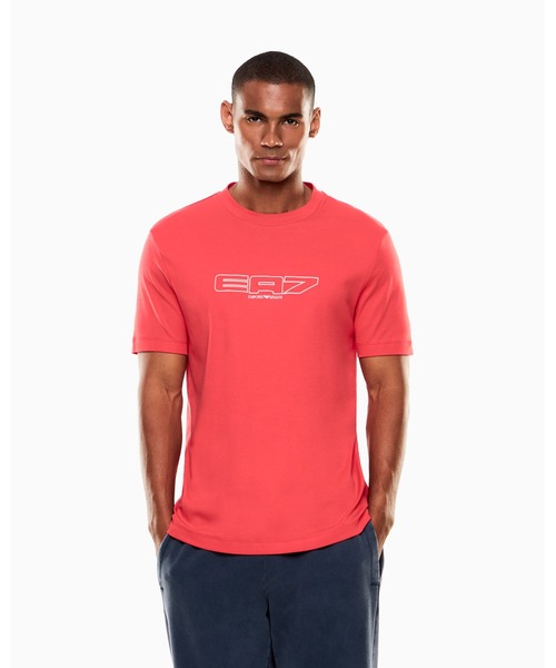 EA7 赤 Tシャツ + Emporio Armani Tシャツまとめ売り オンライン限定>【エンポリオ アルマーニ EA7】Logo Series Tシャツ
