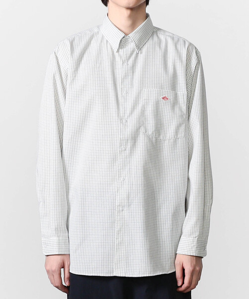 DANTON(ダントン)の「DANTON | ポリオックスフォード ボタンダウン長袖シャツ MEN(シャツ/ブラウス・メンズ・グリーン系その他/ホワイト系その他・40/42/38)」の4枚目の写真