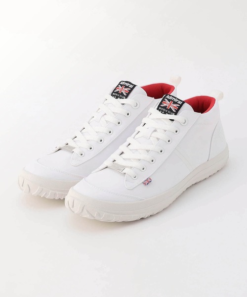 NICOLE CLUB FOR MEN（ニコルクラブフォーメン）の「Admiral 別注　撥水スニーカー（スニーカー・メンズ・ホワイト/ブラック・25.5cm/26.5cm/27.5cm）」の2枚目の写真